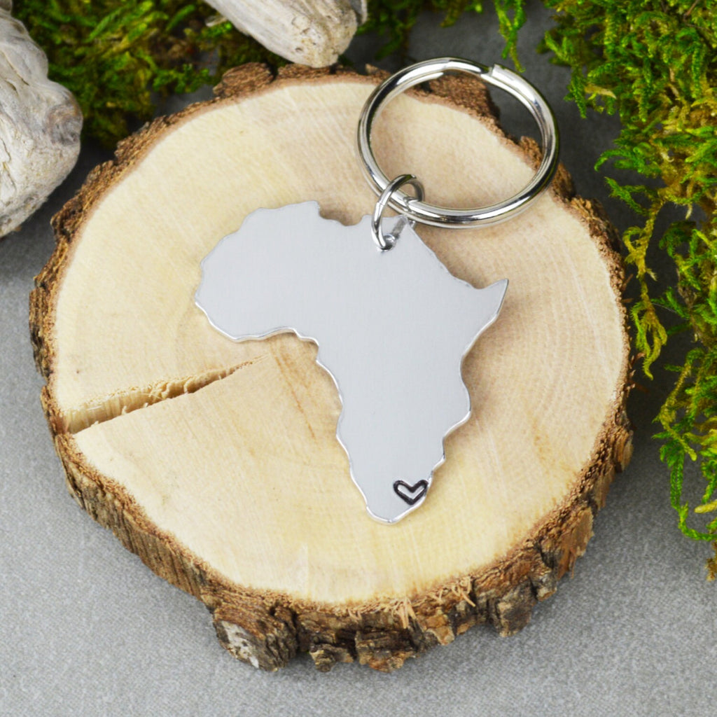 Africa Keychain or Necklace - Best Friend Gift - Couples Gift - Long Distance Love