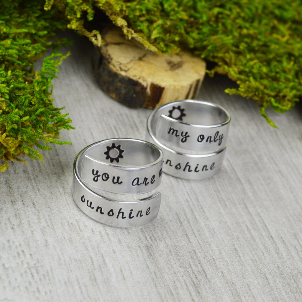 You Are My Sunshine - My Only Sunshine - Mother Daughter Ring Set