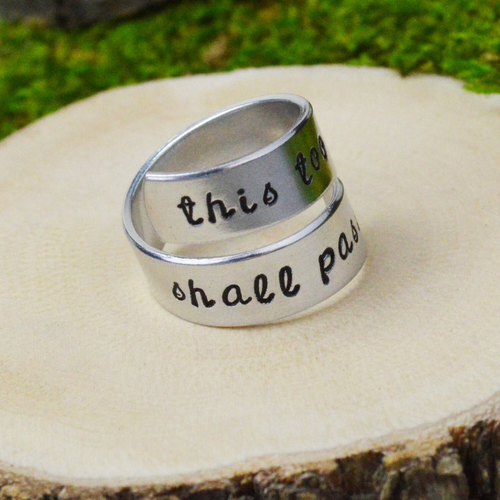 This Too Shall Pass Wrap Ring