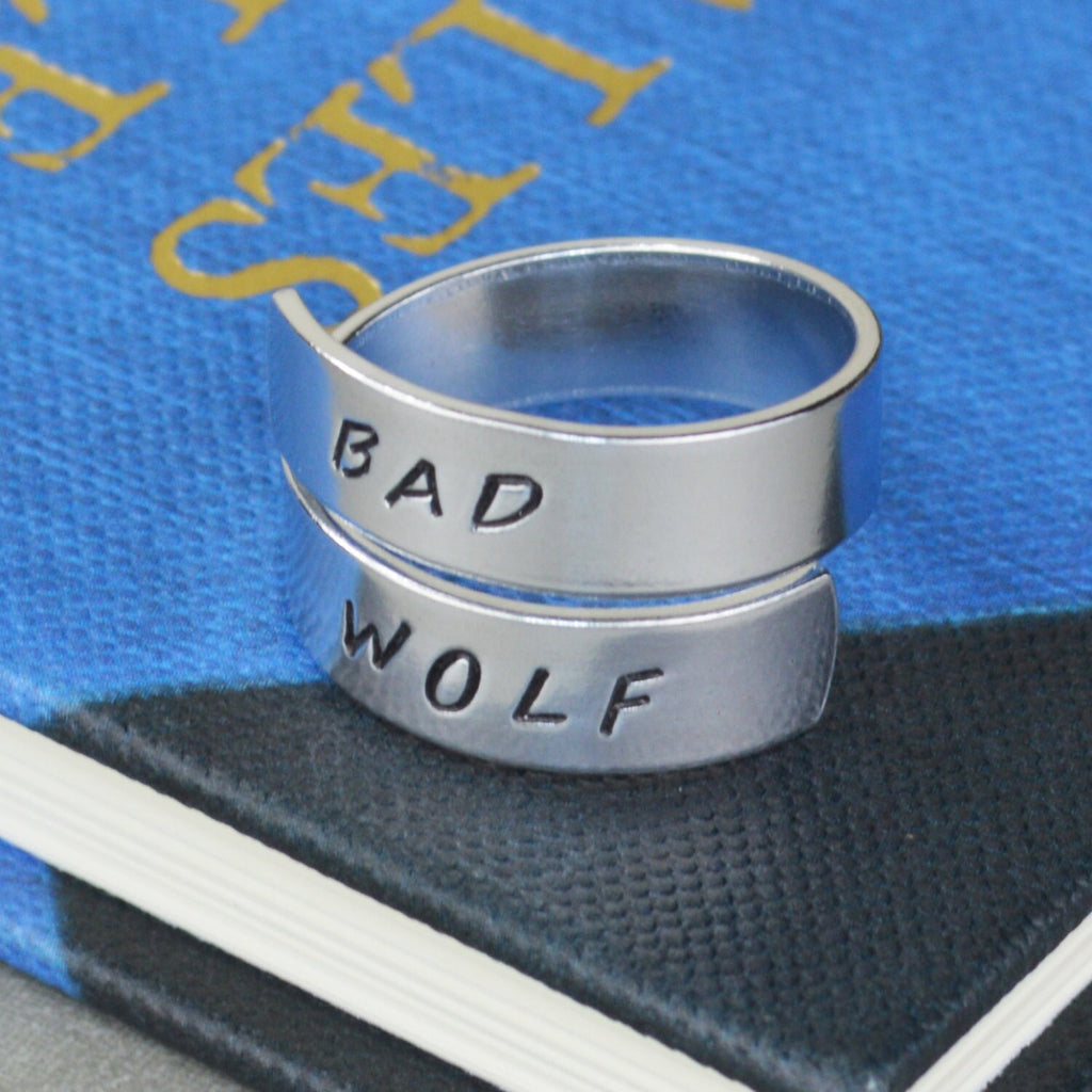 Bad Wolf Twist Ring -  Wrap Ring - Dr. Who