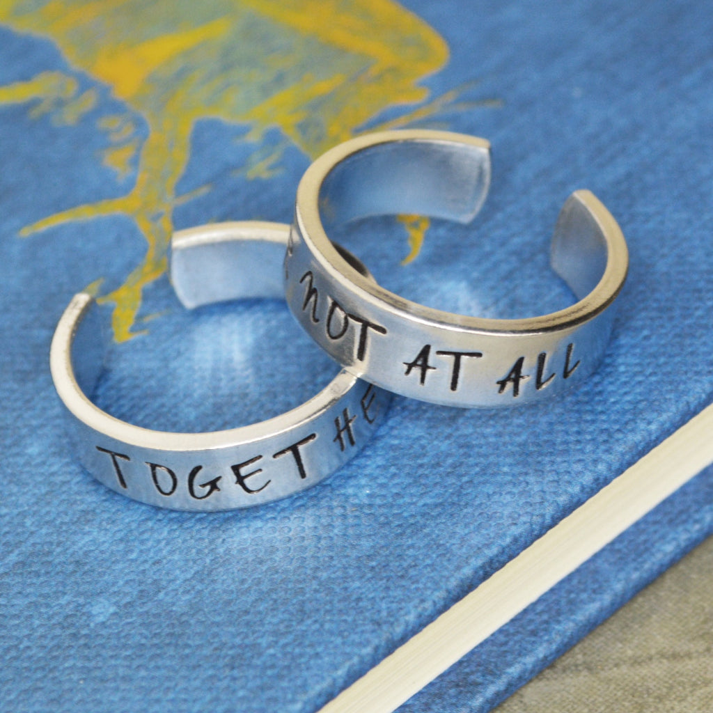 Together Or Not At All Dr Who Ring Set - Couple - Best Friends