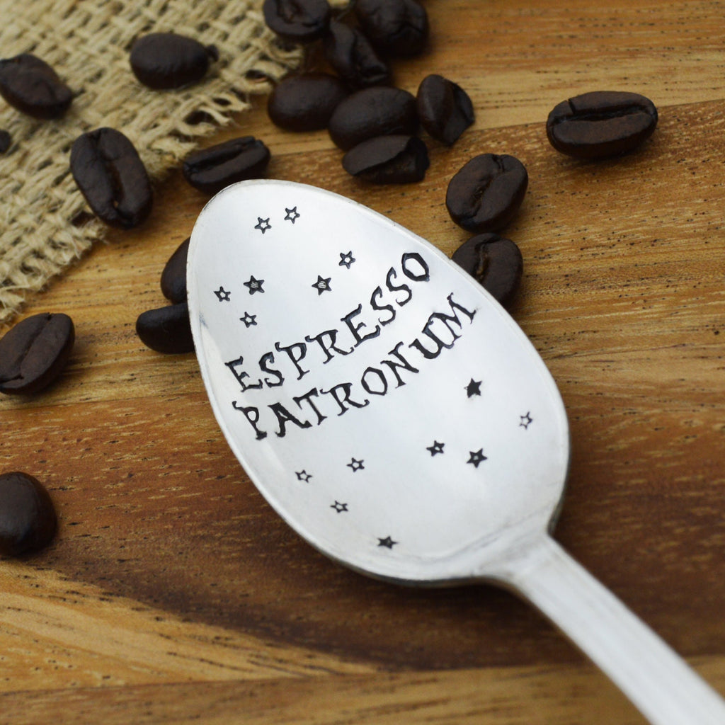 Espresso Patronum Hand Stamped Spoon 
