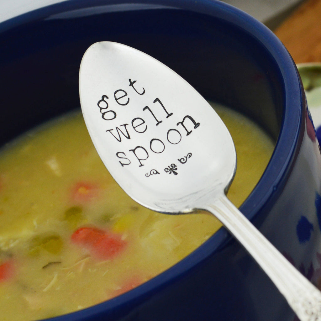 Get Well Spoon Hand Stamped Spoon 