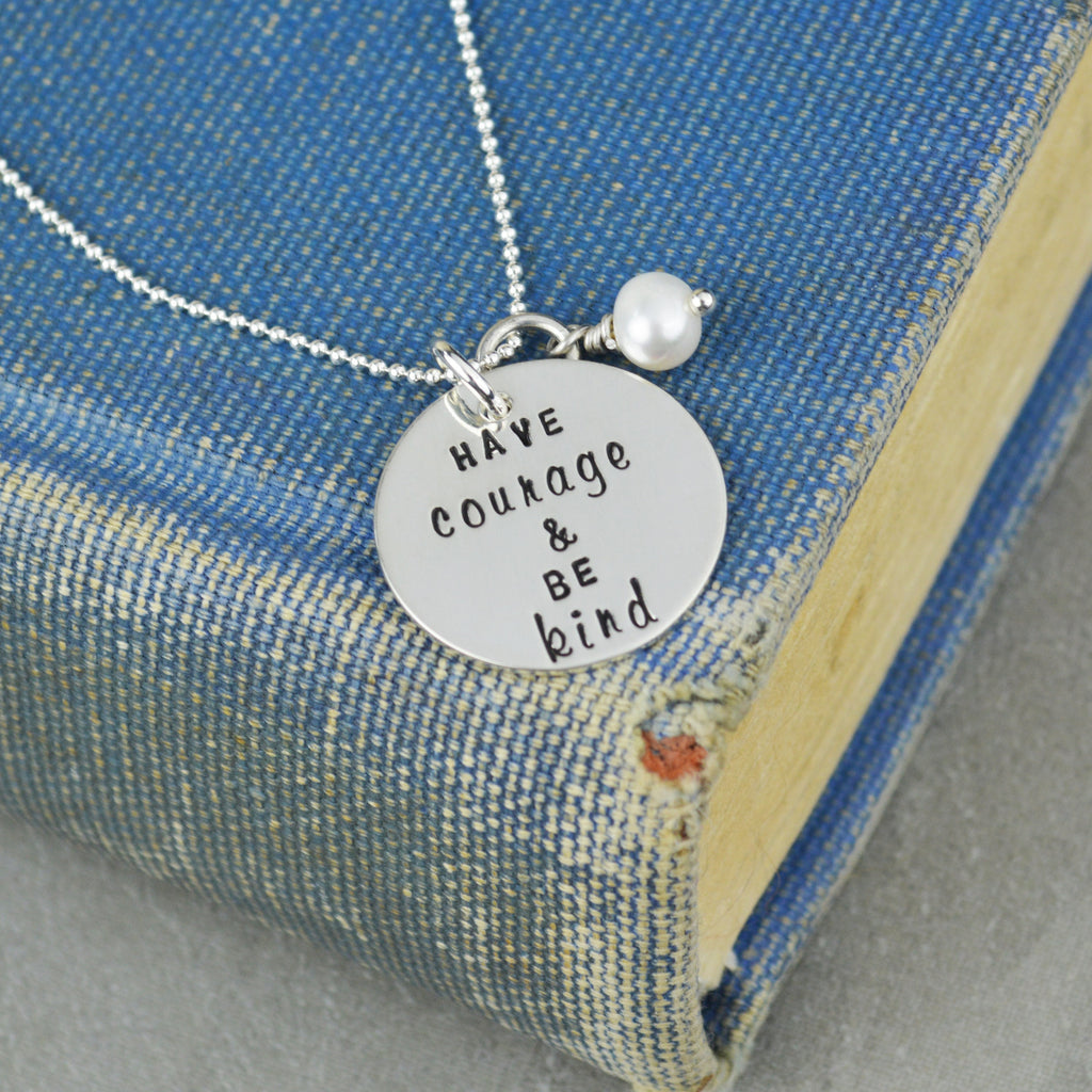 Have Courage and Be Kind Necklace in Sterling Silver 