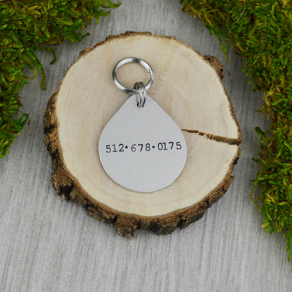 Over the Range Handstamped Pet ID Tag 