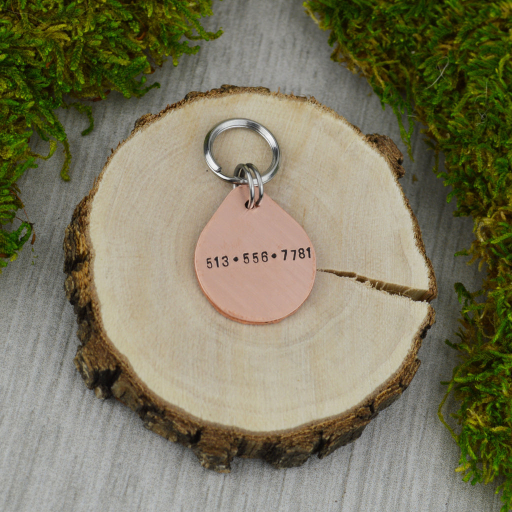 In The Meadow Handstamped Mini Pet ID Tag 