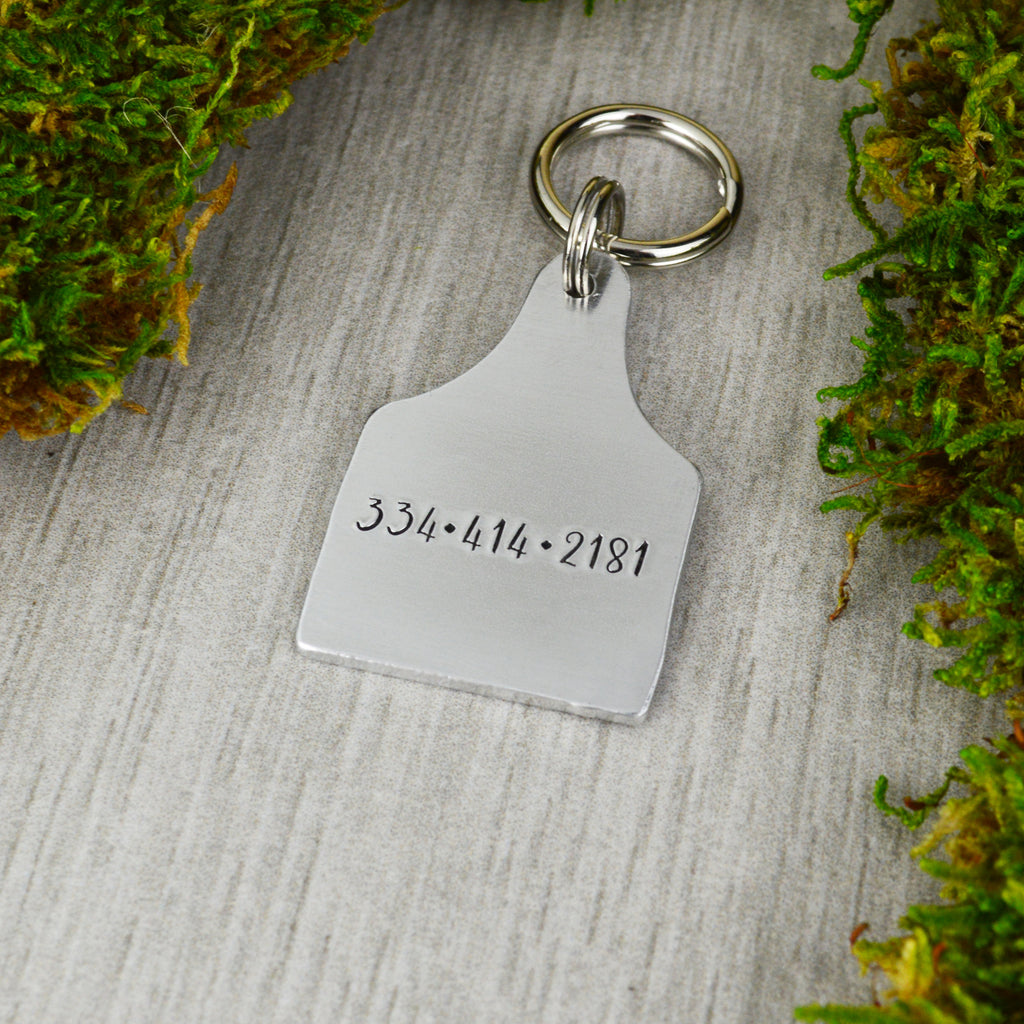 Bouquet of Poppies Handstamped Pet ID Tag 