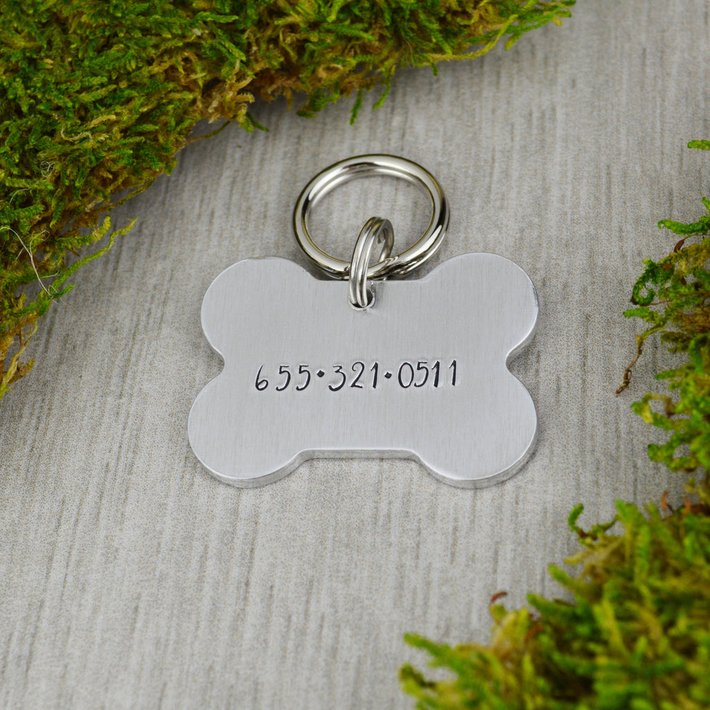 Camping Under the Stars Handstamped Pet ID Tag 