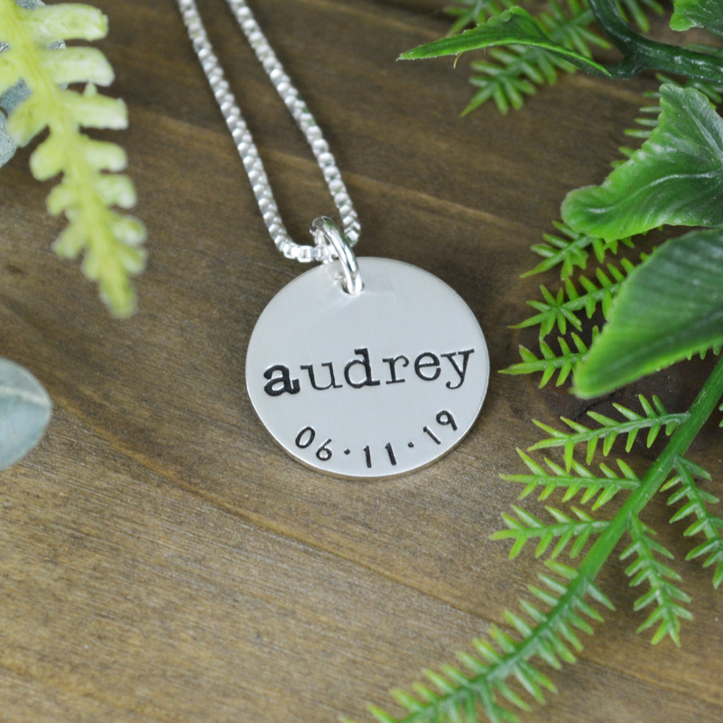 Name and Birthdate Necklace 