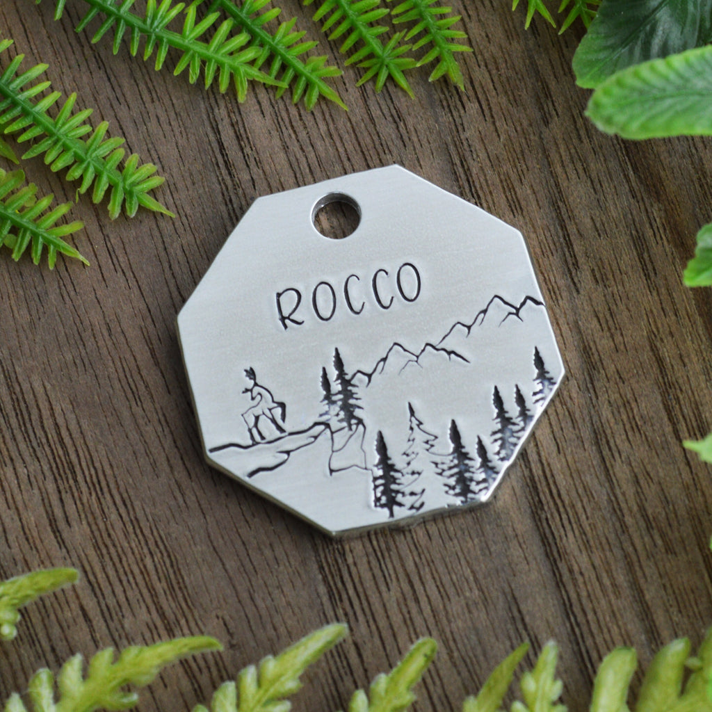 On The Ridge Hand Stamped Dog Collar Tag 