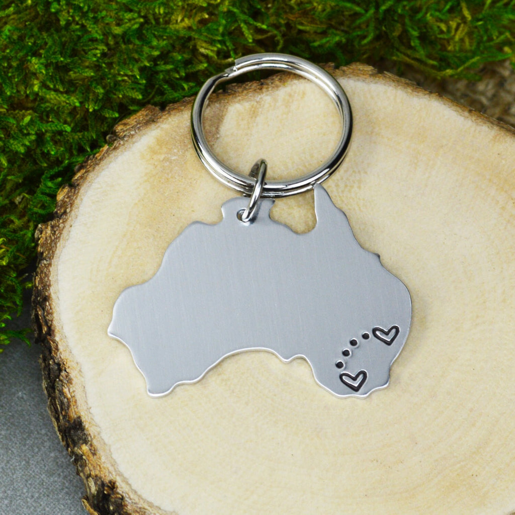 Australia Keychain - Best Friend Gift - Couples Gift - Long Distance Love