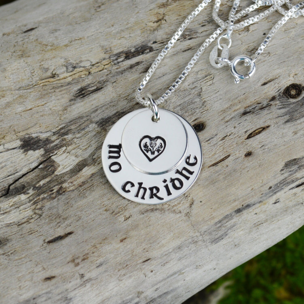 Mo Chridhe Necklace in Sterling Silver - Scottish Necklace