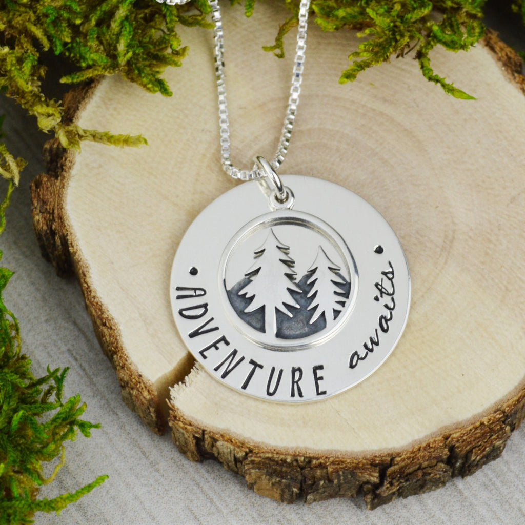 Adventure Awaits Necklace in Sterling Silver