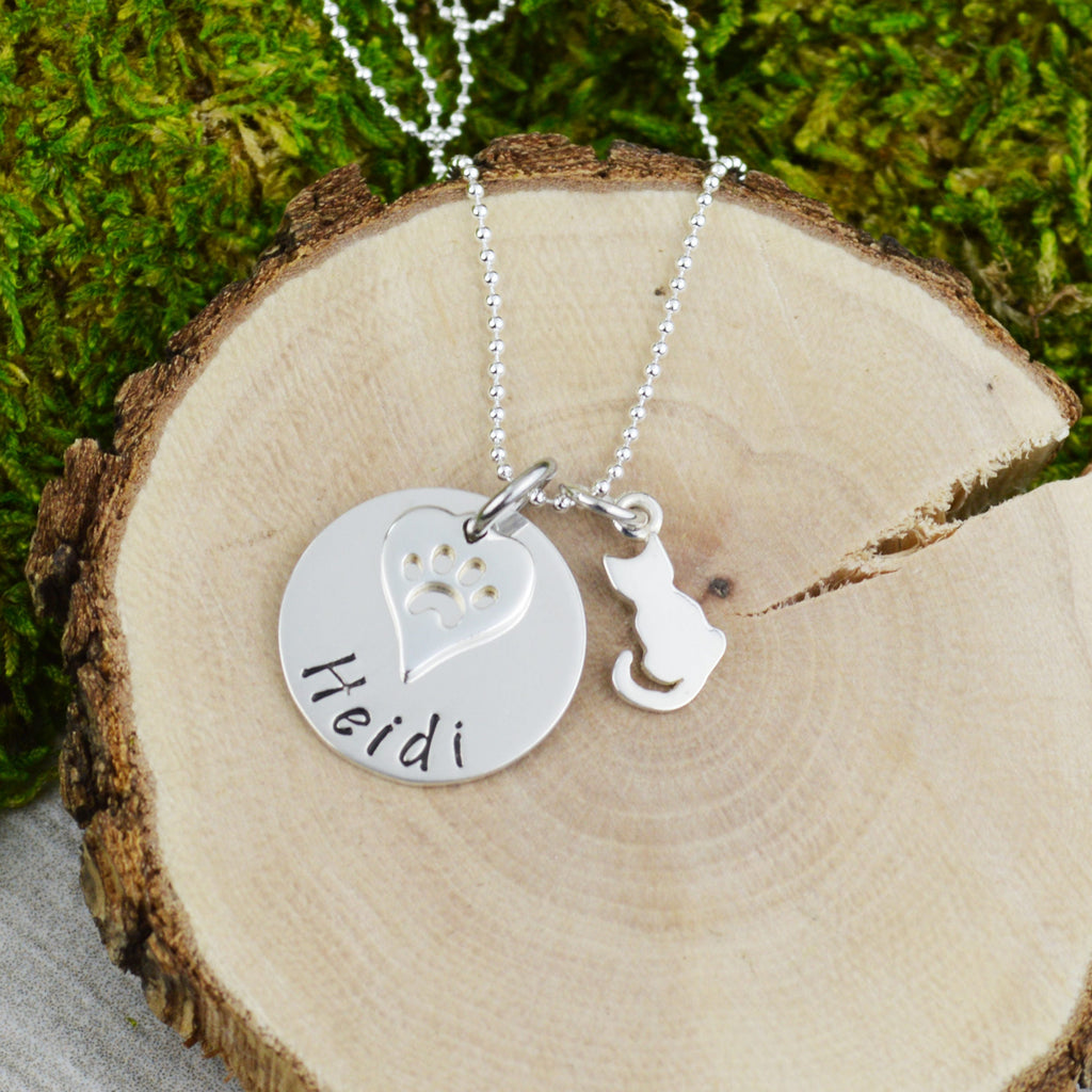 Personalized Cat Sleeping Angel Stainless Steel Necklace - yeetcat