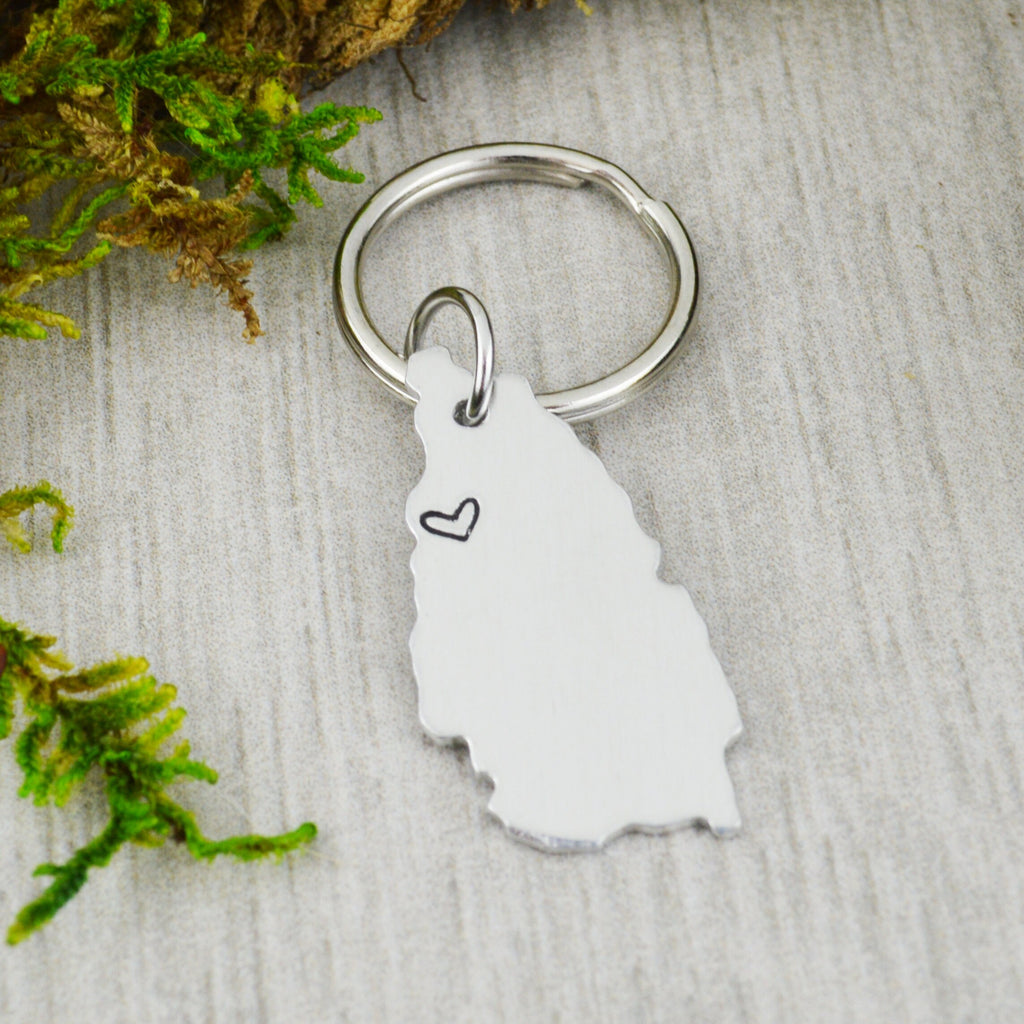 St. Lucia Keychain - Best Friend Gift - Couples Gift - Long Distance Love