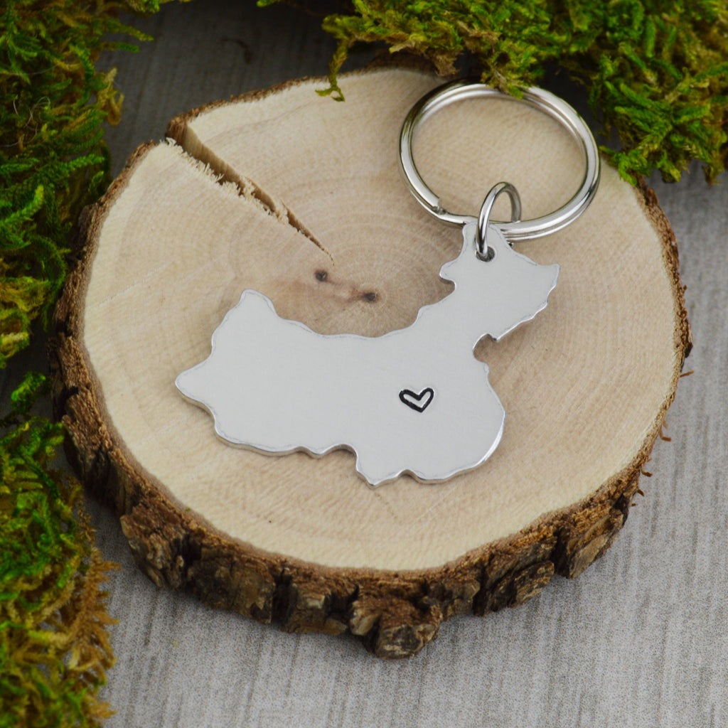 China Keychain - Best Friend Gift - Couples Gift - Long Distance Love