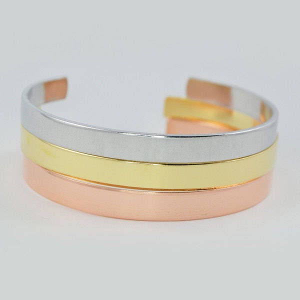 What She Tackles She Conquers Handstamped Bangle 