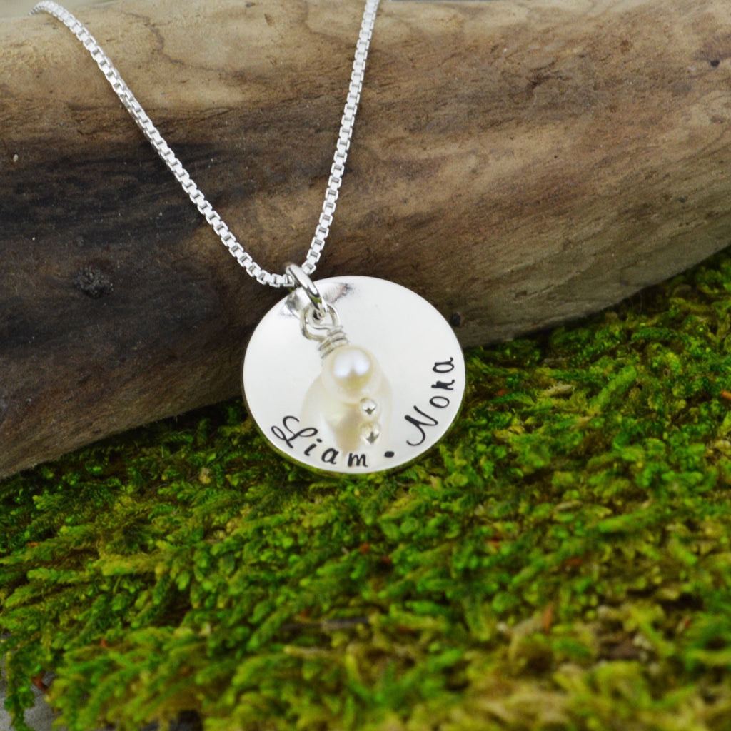 Hand Stamped Mothers Necklace 