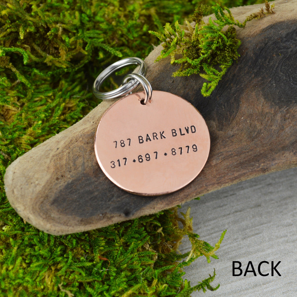 Paper Planes Handstamped Pet ID Tag 