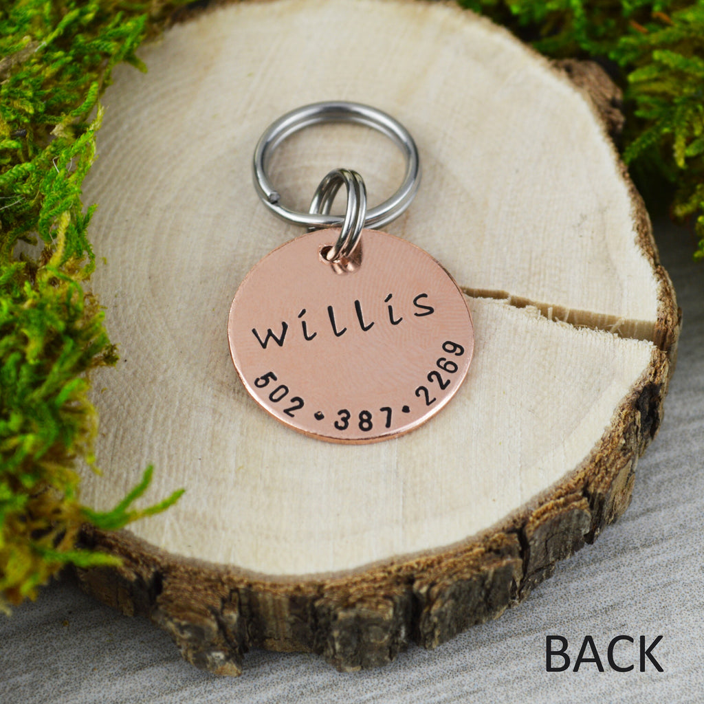 Wild and Free Handstamped Pet ID Tag 