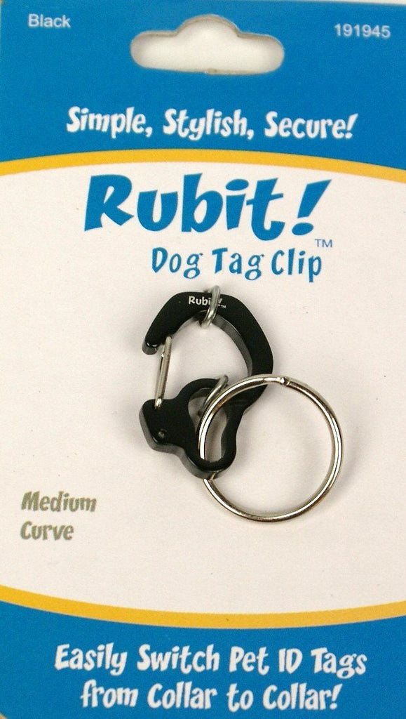 Rubit!™ Curve Dog Tag Clip • Original Rubit Clip • Tag Changer • Tag Clip • Pet Tag Clip
