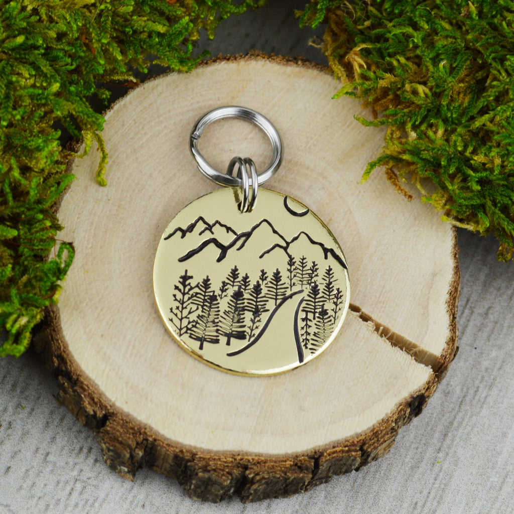 Path to the Peaks Handstamped Pet ID Tag 