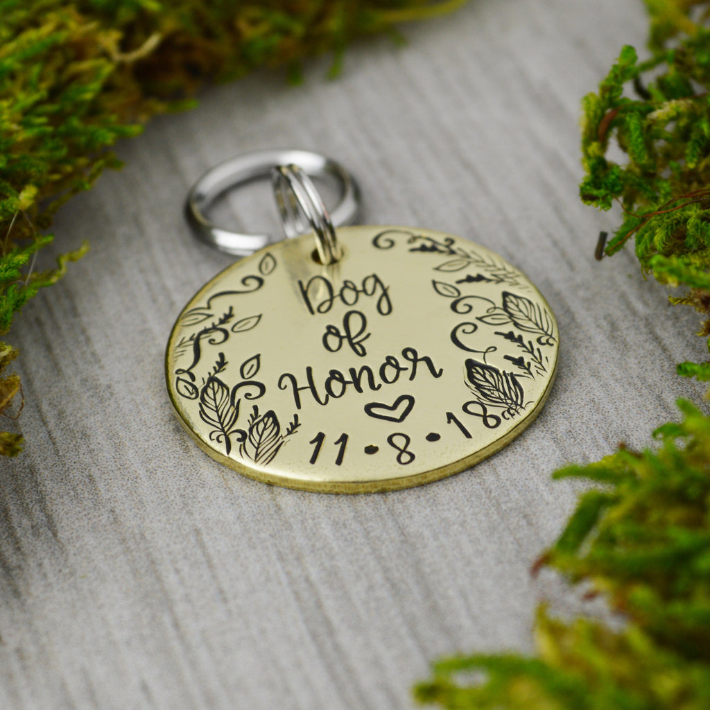 Dog of Honor Handstamped Pet ID Tag 