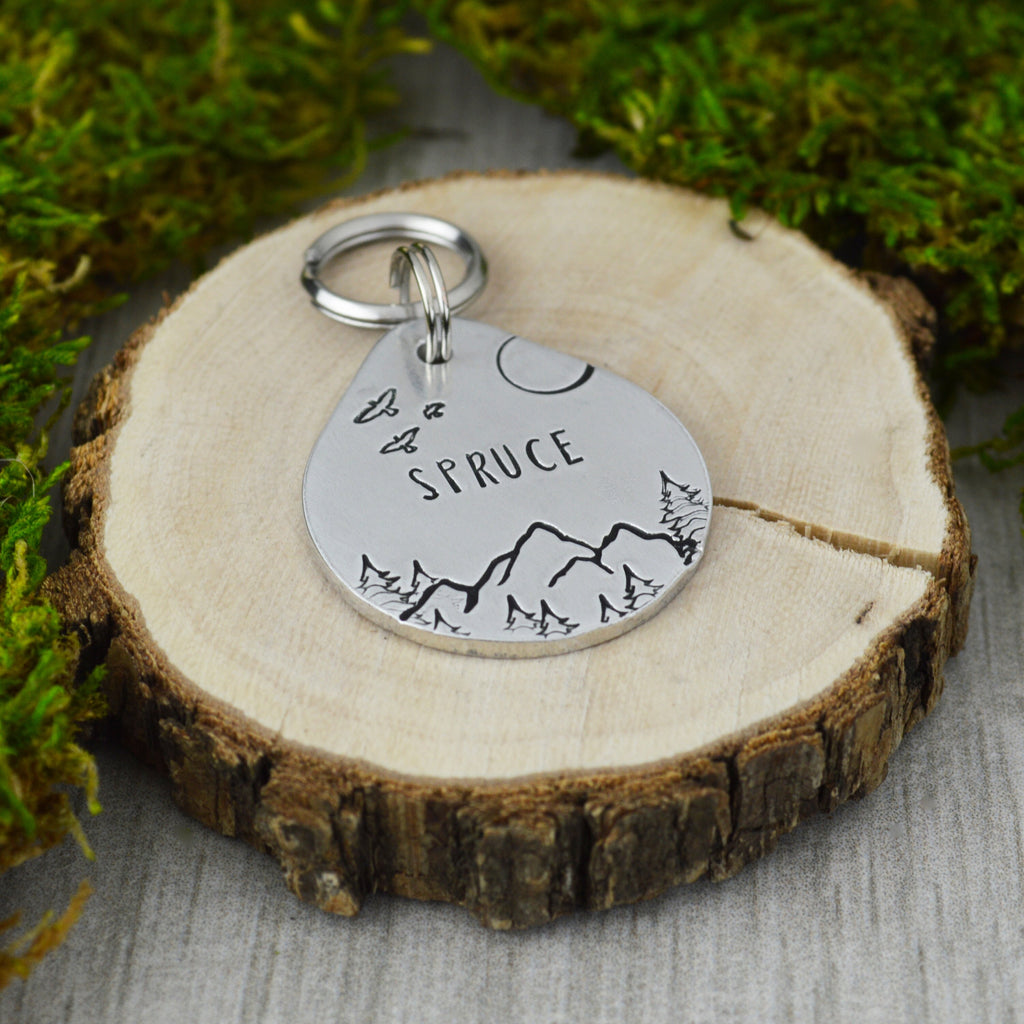 Over the Range Handstamped Pet ID Tag 