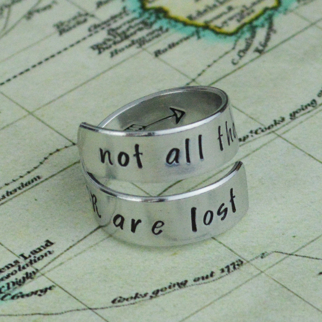 Not All Those Who Wander Are Lost Wrap Ring 