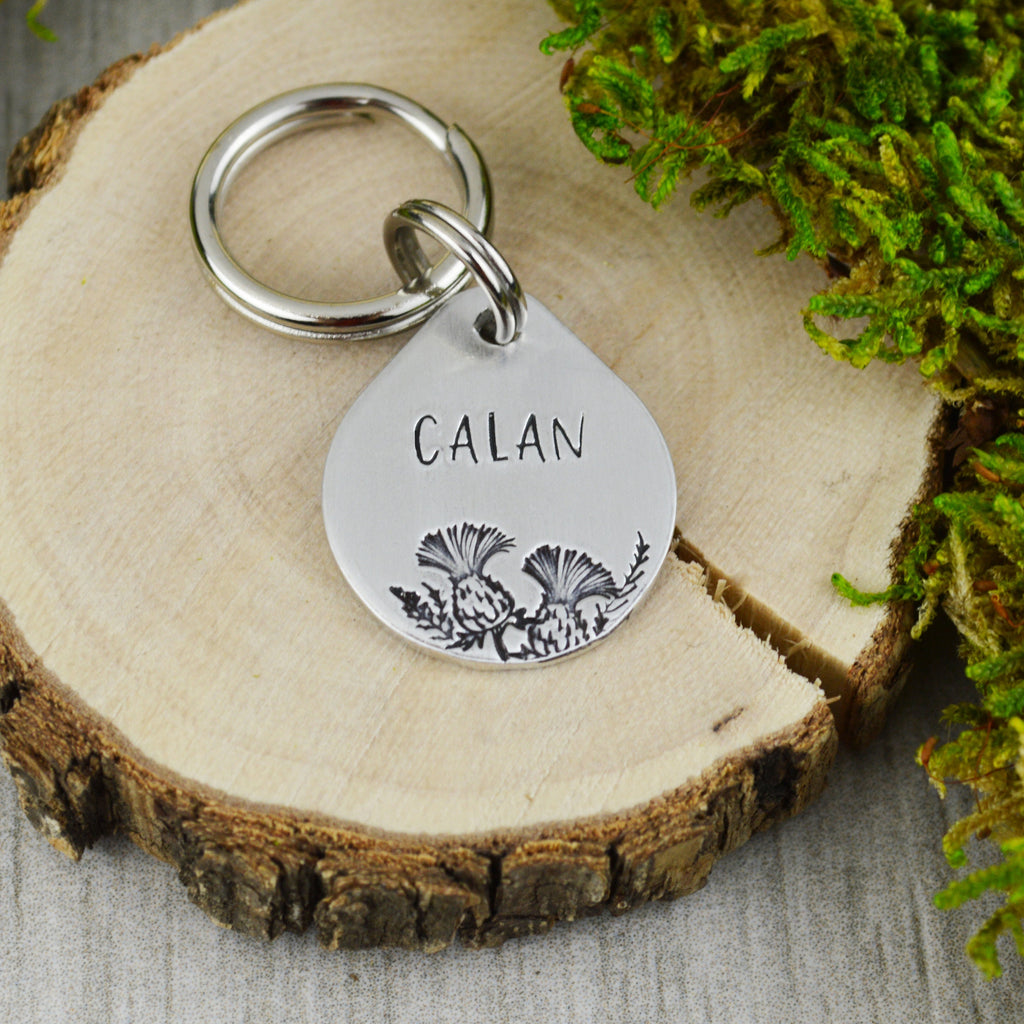 Alba Handstamped Mini Pet ID Tag • Personalized Pet/Dog ID Tag • Dog Collar Tag • Custom Engraved Cat Tag