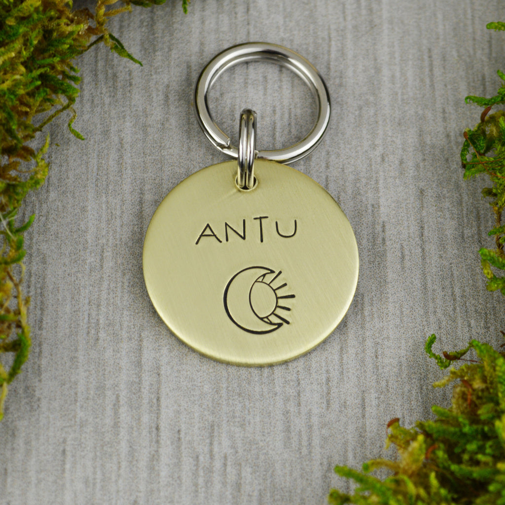 Eclipse Handstamped Pet ID Tag 