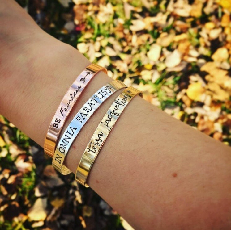 Word of the Year Custom Stacking Bracelet 