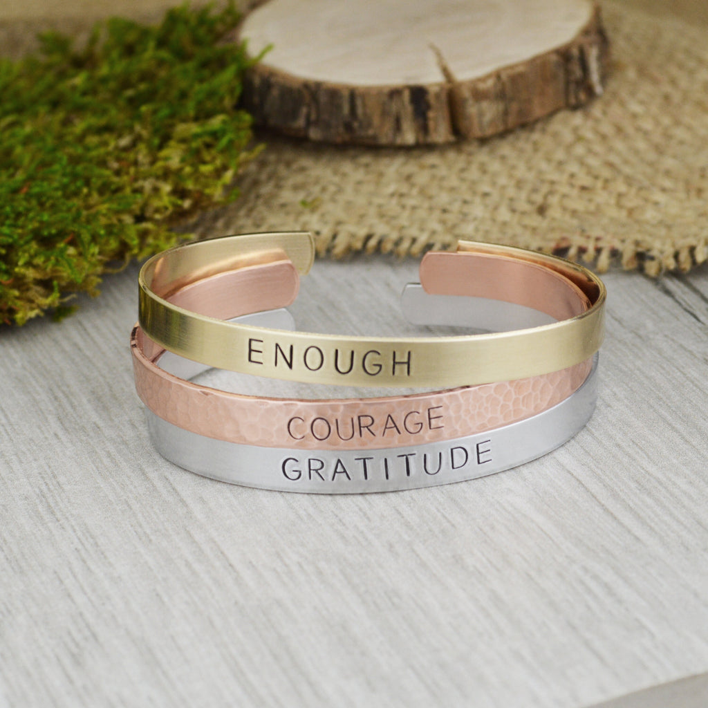 Word of the Year Custom Stacking Bracelet 
