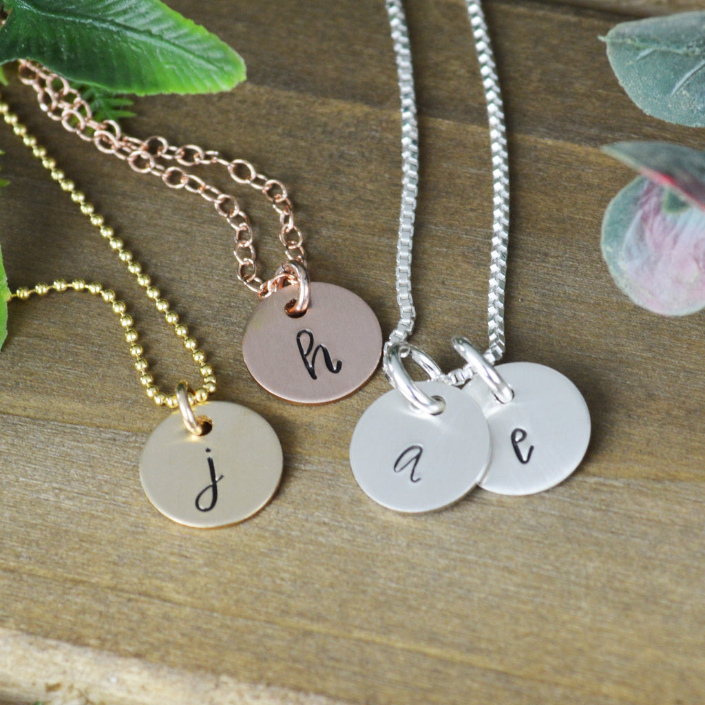 Tiny Initial Necklace 