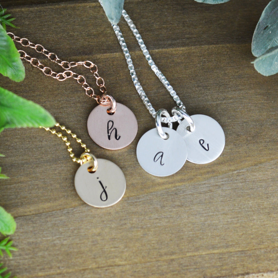 Tiny Initial Necklace - Main Image