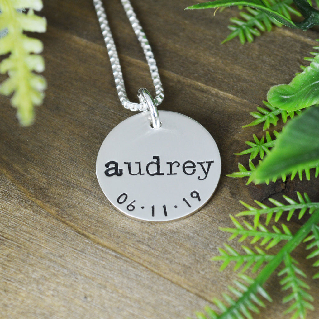 Name and Birthdate Necklace 