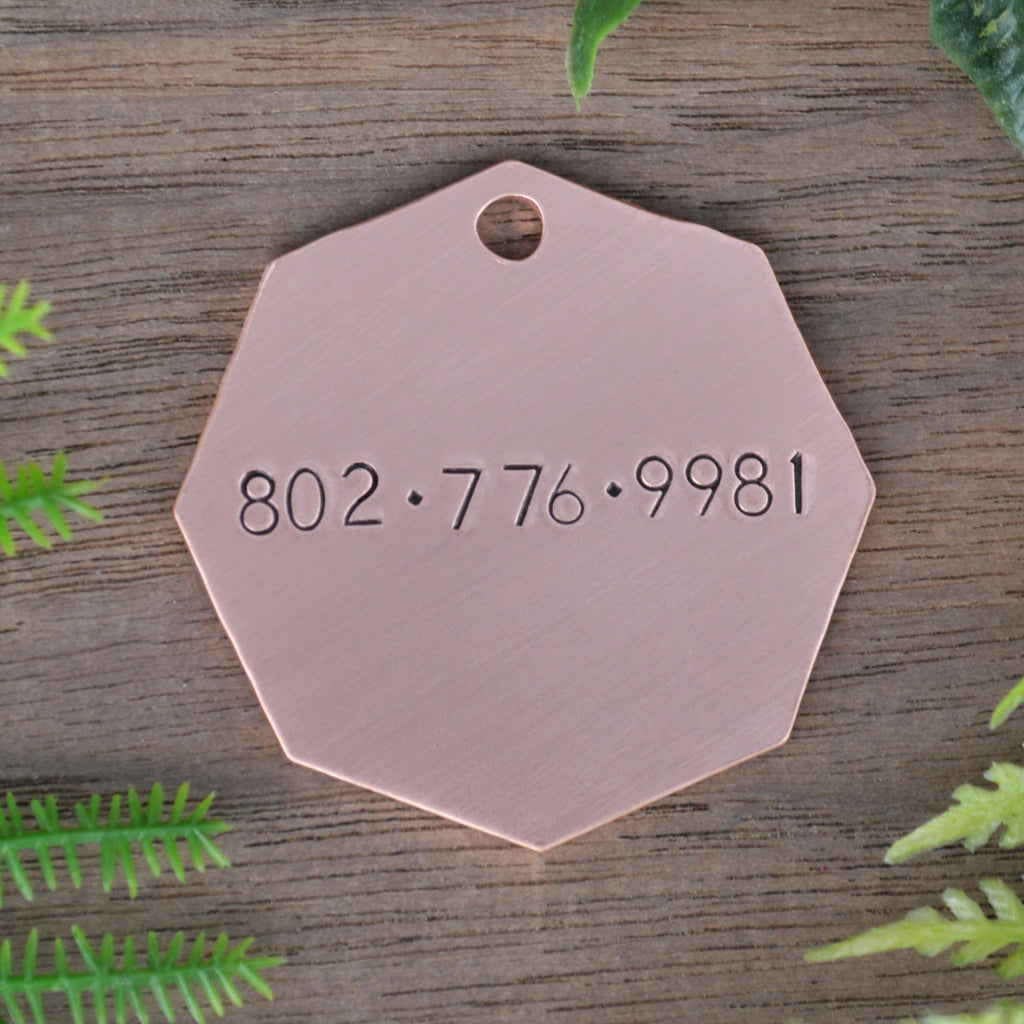 Reflections Hand Stamped Dog Collar Tag 