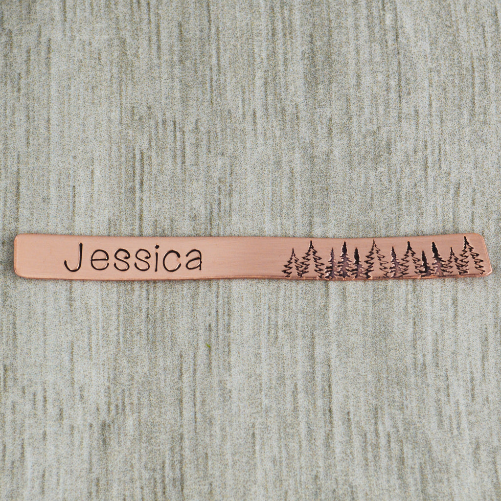Custom Stethoscope ID Charm • Forest Name Tag • Nurse RN Doctor Midwife Gift • Veterinarian Gift •  Stethoscope Accessories
