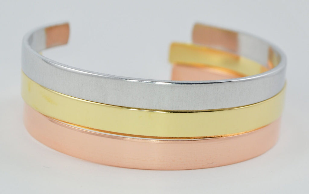 To Infinity And Beyond Cuff Aluminum Brass or Copper Bracelet Set